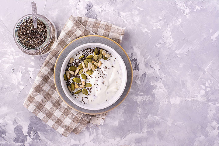Zinc is an essential mineral found in yogurt, nuts, and seeds.